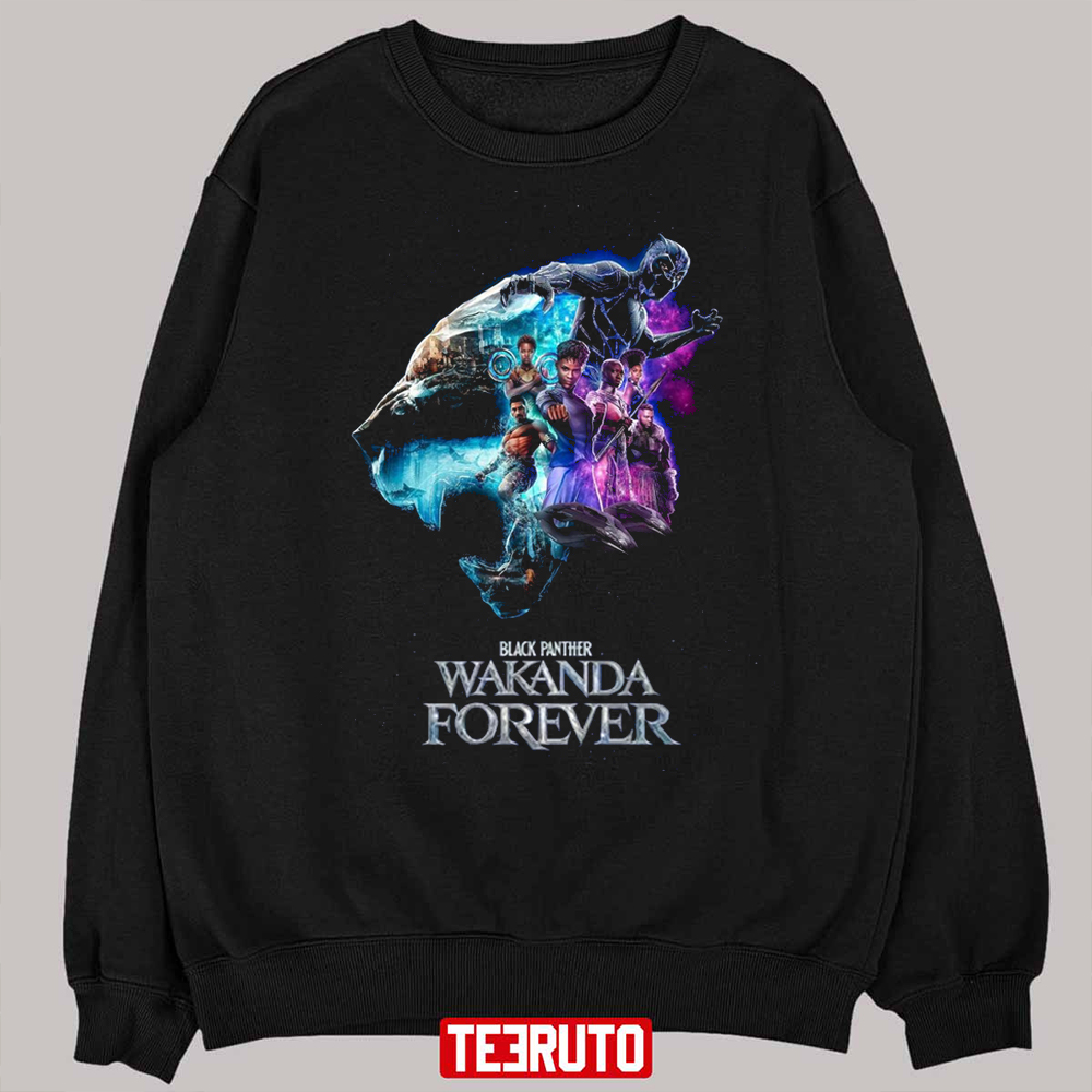 Aesthetic Design Wakanda Forever In Black Panther Movie Characters Unisex Sweatshirt