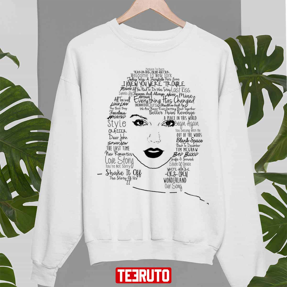 Aesthetic Portrait 1989 Albums Songs Quote Unisex Sweatshirt