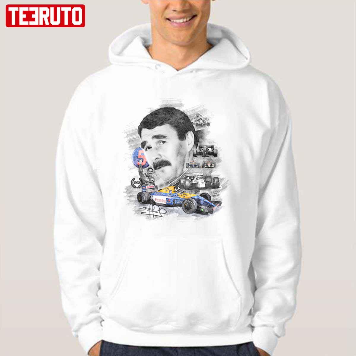 Aesthetic Portrait The Legend Nigel Mansell Unisex Hoodie