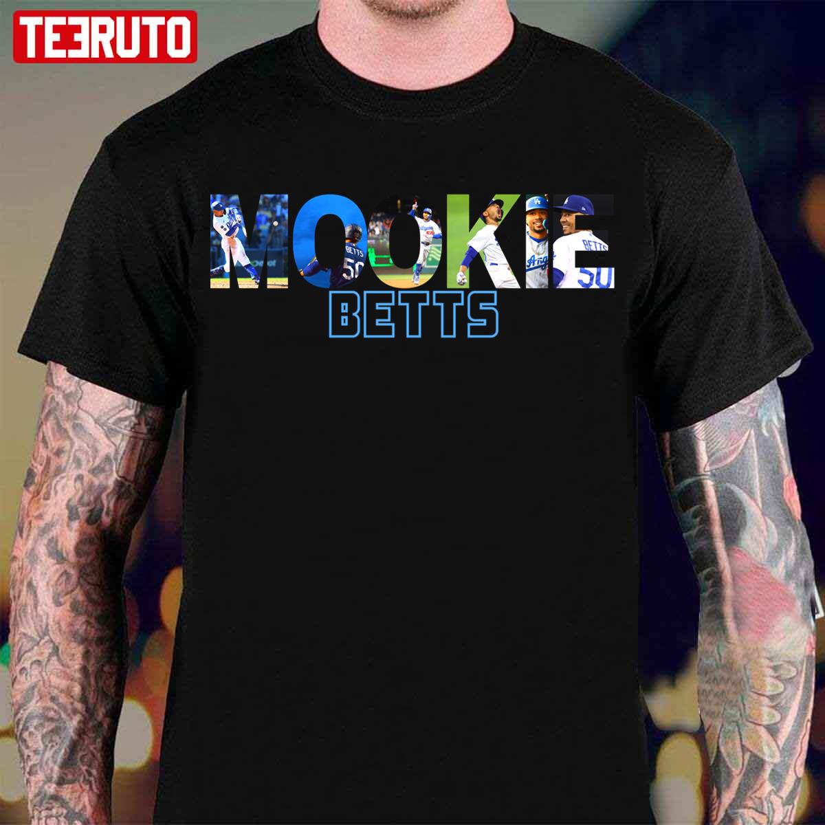 Aesthetic Typographic Mookie Betts Dodgers Baseball Unisex T-Shirt