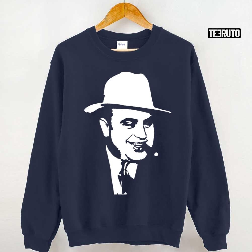 Al Capone White Portrait The Godfather Unisex Sweatshirt