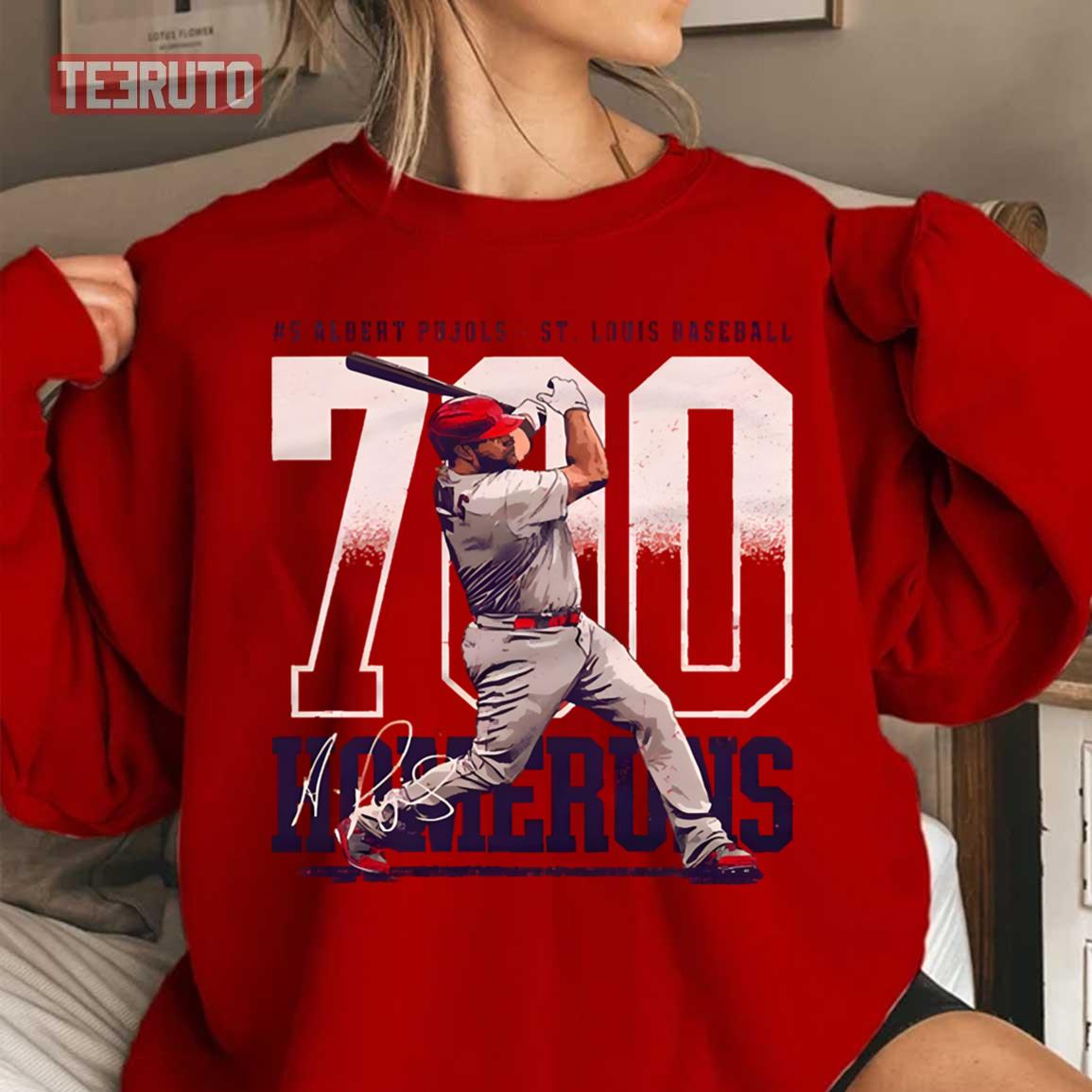 Albert Pujols' 700th home run shirt, hoodie, longsleeve tee, sweater