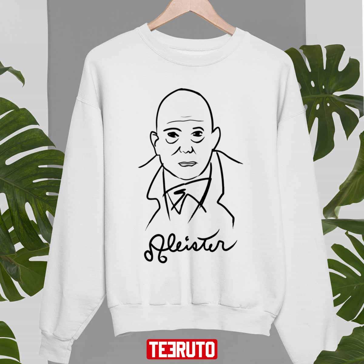 Aleister Outline Portrait Aleister Crowley Unisex Sweatshirt