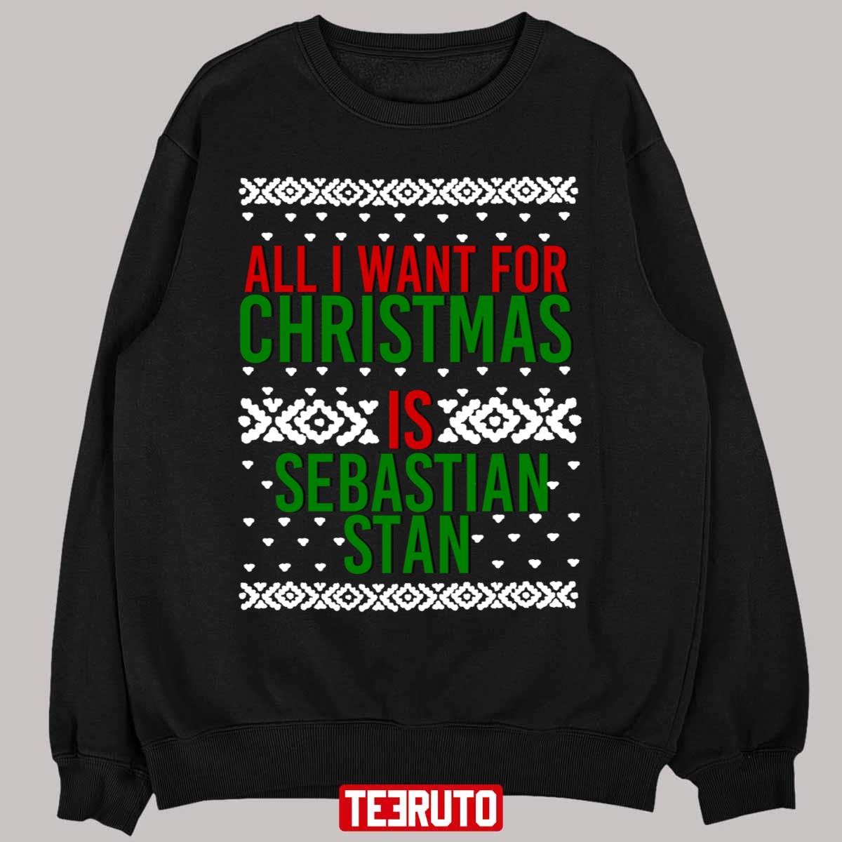 All I Want For Christmas Sebastian Stan Bucky Barnes Unisex Sweatshirt