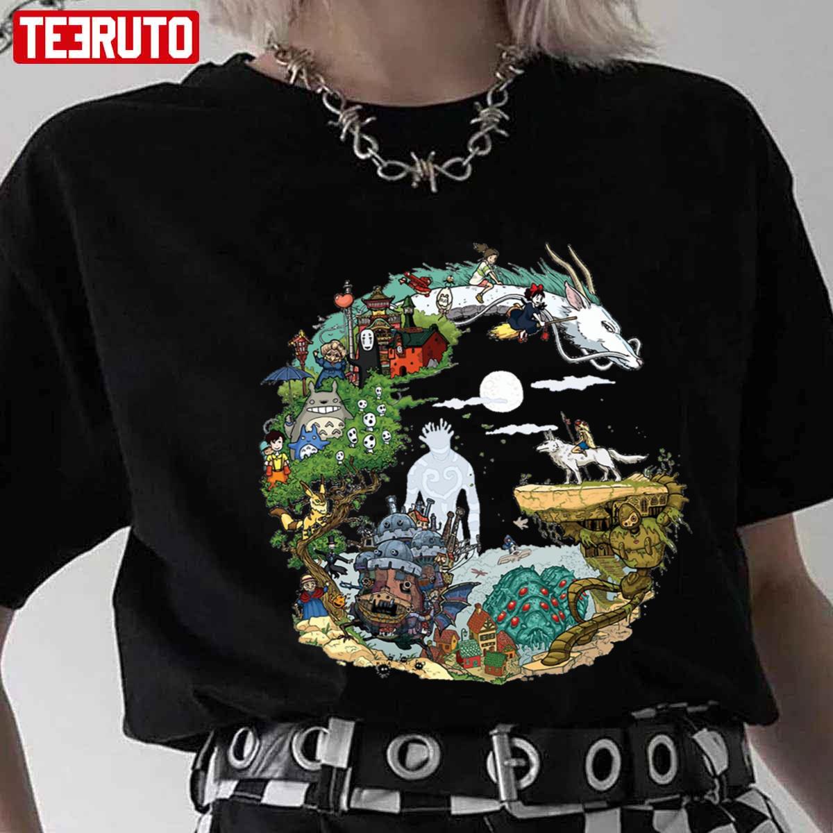 All The Characters Of Ghibli Anime Movies Unisex T-shirt
