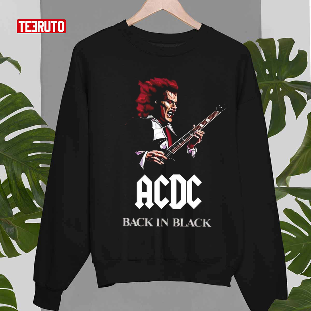 Angus Young Playing Guitar Acdc Unisex Sweatshirt