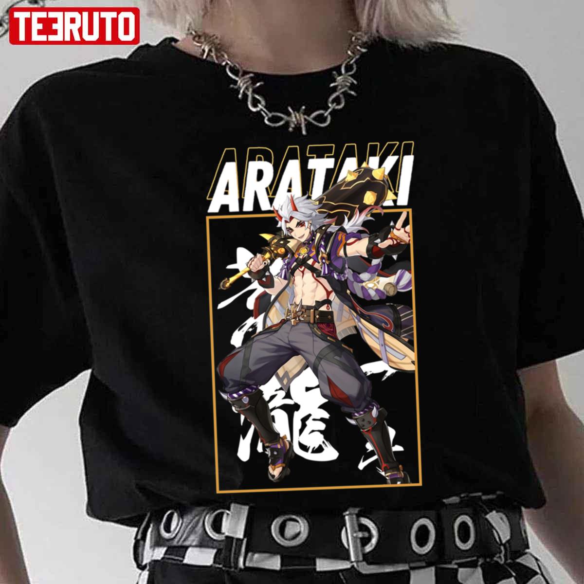 Animated Character Arataki Itto Genshin Impact Unisex T-Shirt - Teeruto