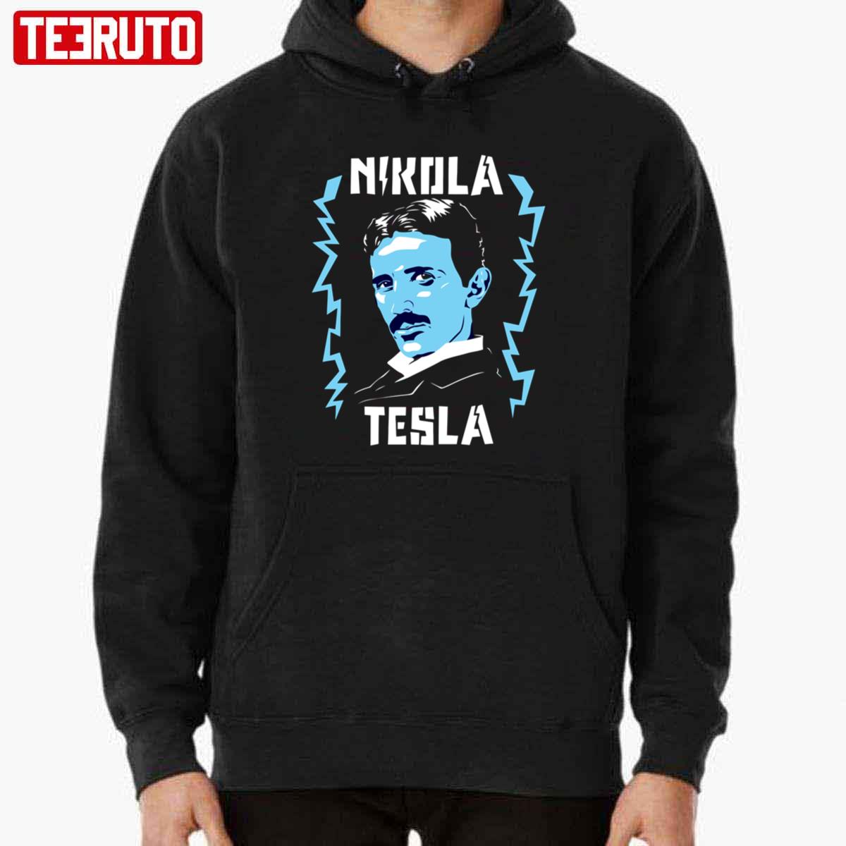 Animated Portrait Nicola Tesla The Legend Unisex Hoodie