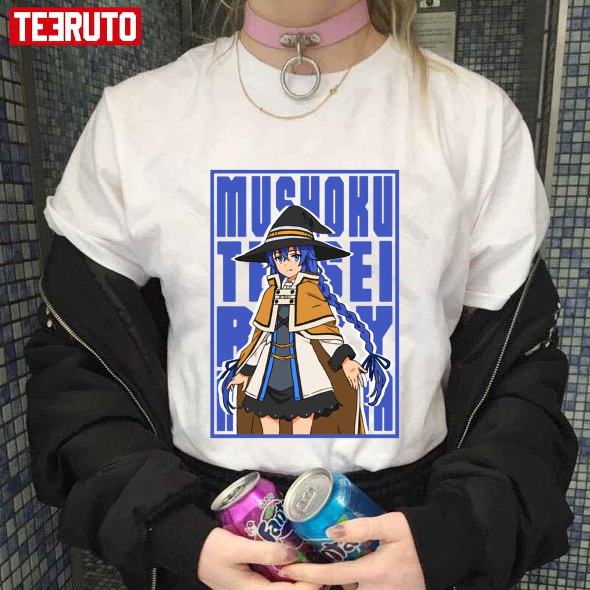 Anime Mushoku Tensei Jobless Roxy Insert Blue Colour Unisex T-shirt