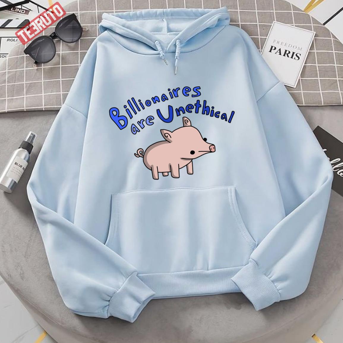 Anti Billionaire Pig Tiny Snek Comics Unisex Hoodie