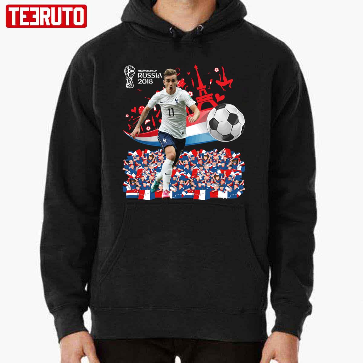 Antoine Griezmann At The World Cup Russia 2018 Unisex Hoodie