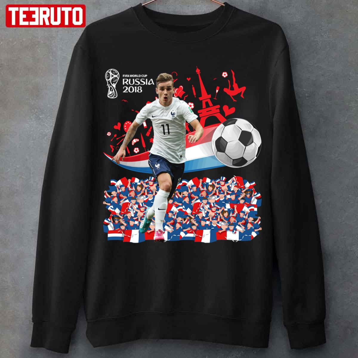 Antoine Griezmann At The World Cup Russia 2018 Unisex Hoodie