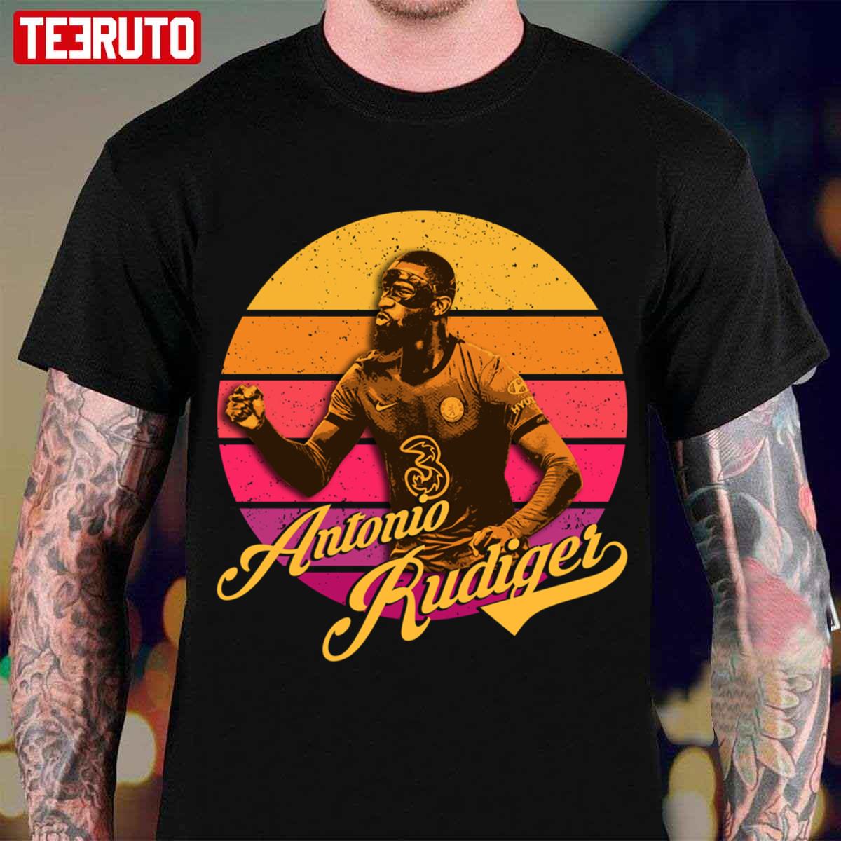Antonio Rudiger Retro Vintage Football Unisex Hoodie