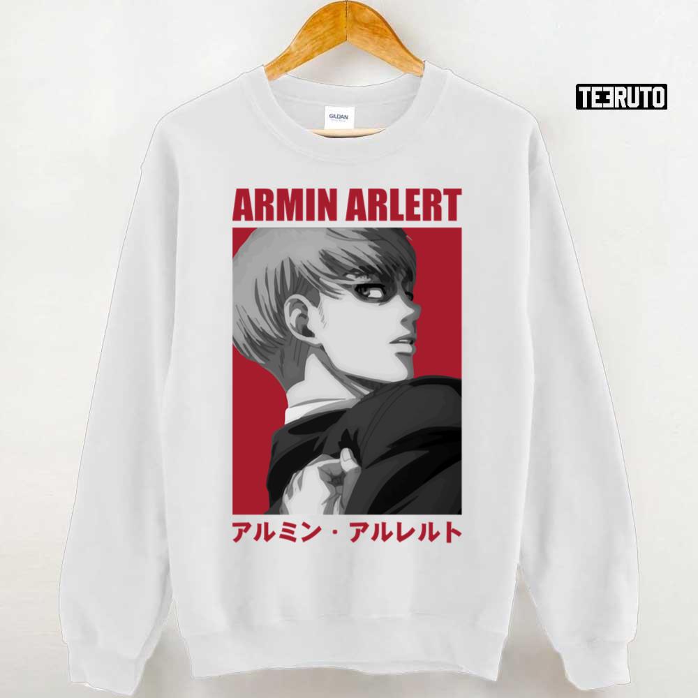 Armin Arlert Red Portrsit Attack On Titan Unisex Sweatshirt