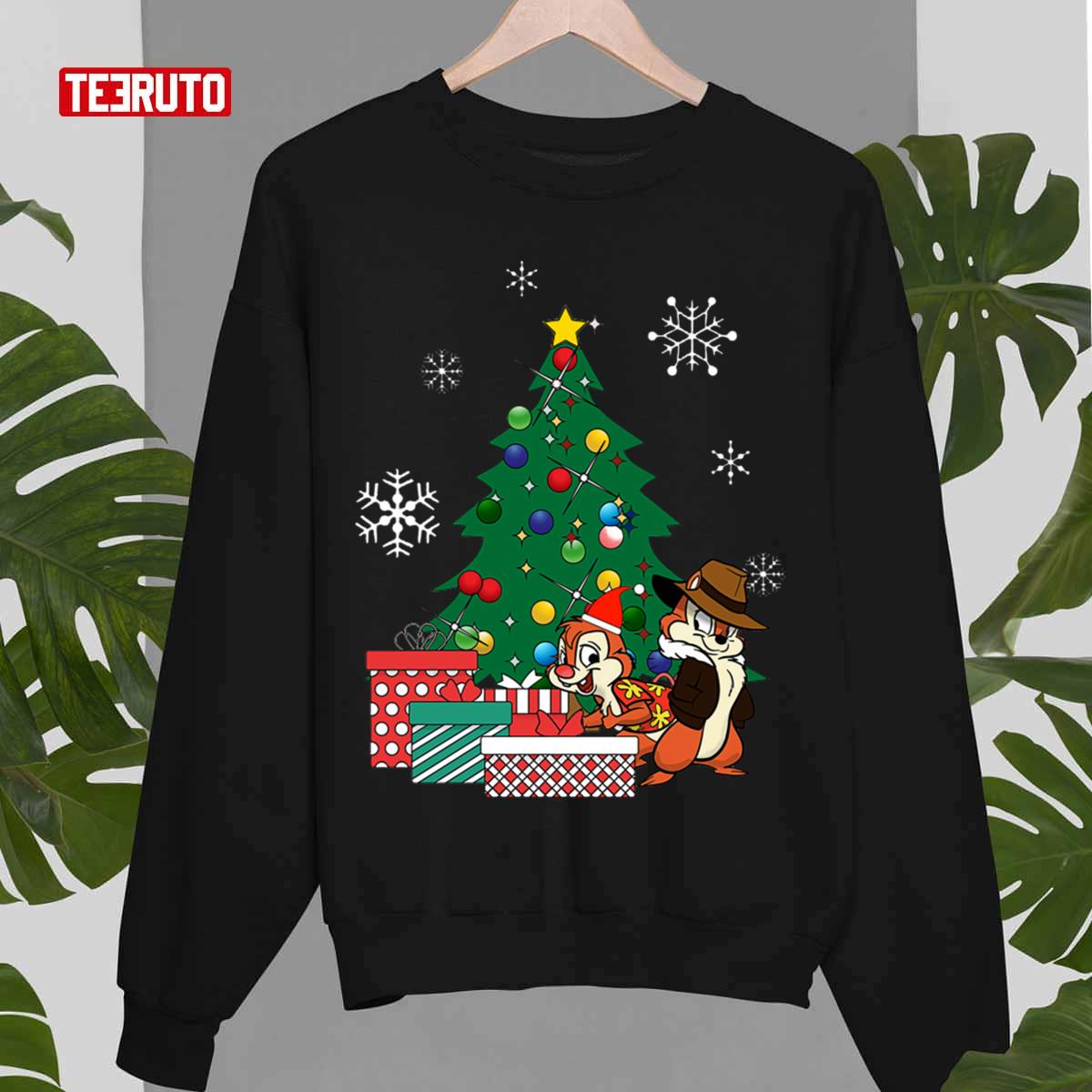 Around Christmas Tree Chip N Dale Unisex Sweatshirt