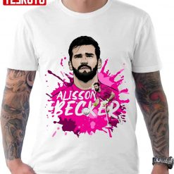 Art Becker Watercolor Pink Design Soccer Player Unisex T-Shirt