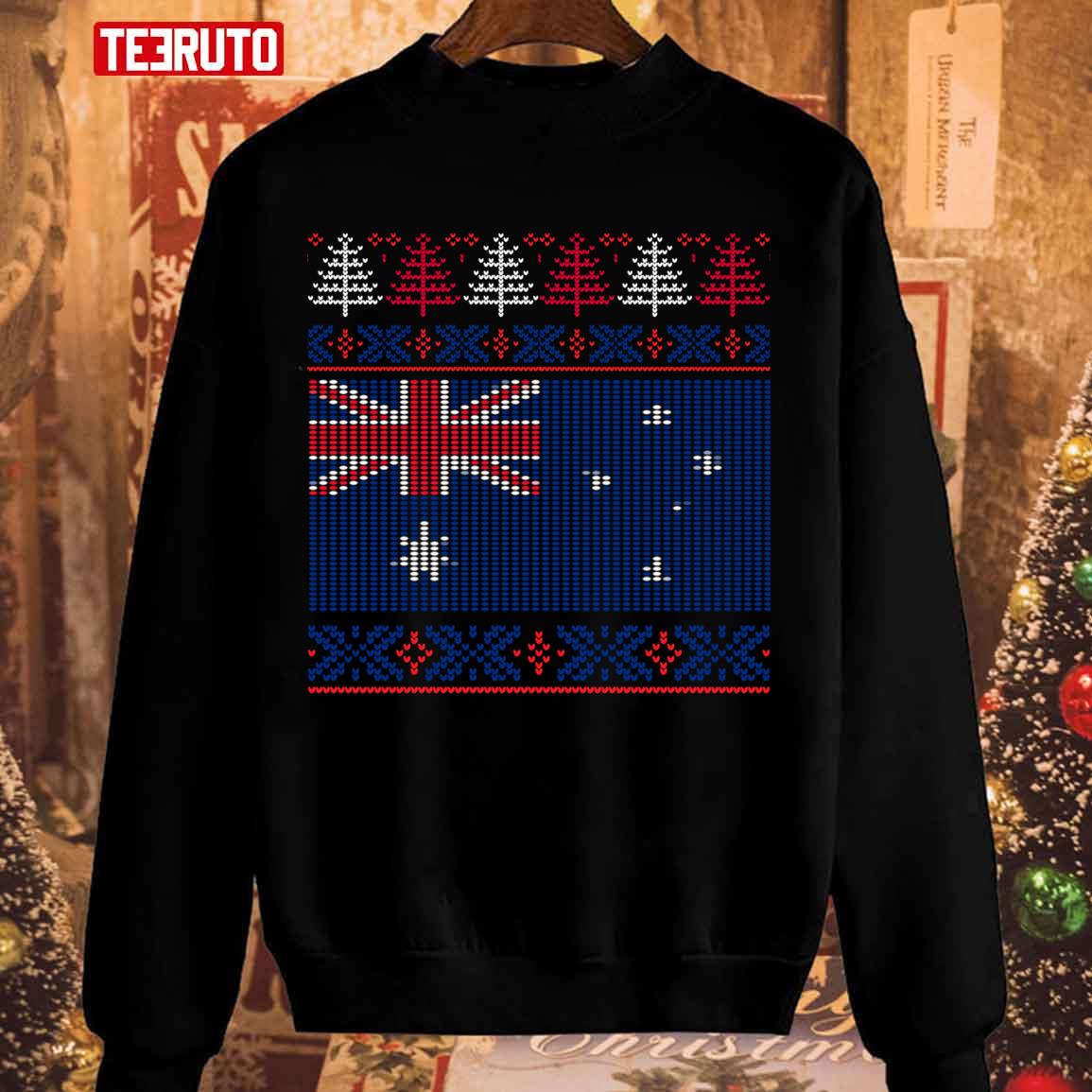 Australian Flag Christmas Australian Ugly Sweater Pattern Unisex Sweatshirt