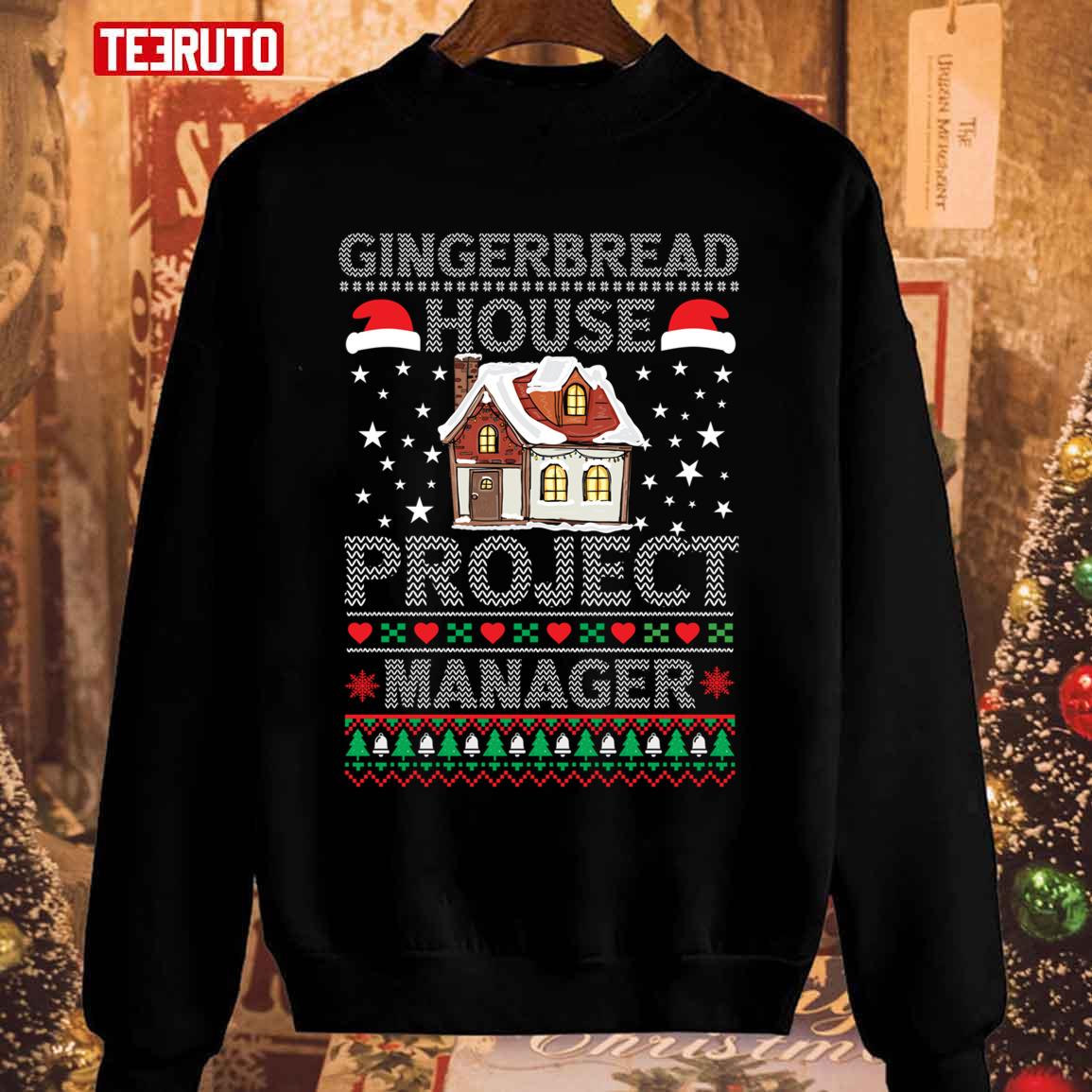 Awesome Gingerbread House Project Manager Funny Christmas Unisex Sweatshirt