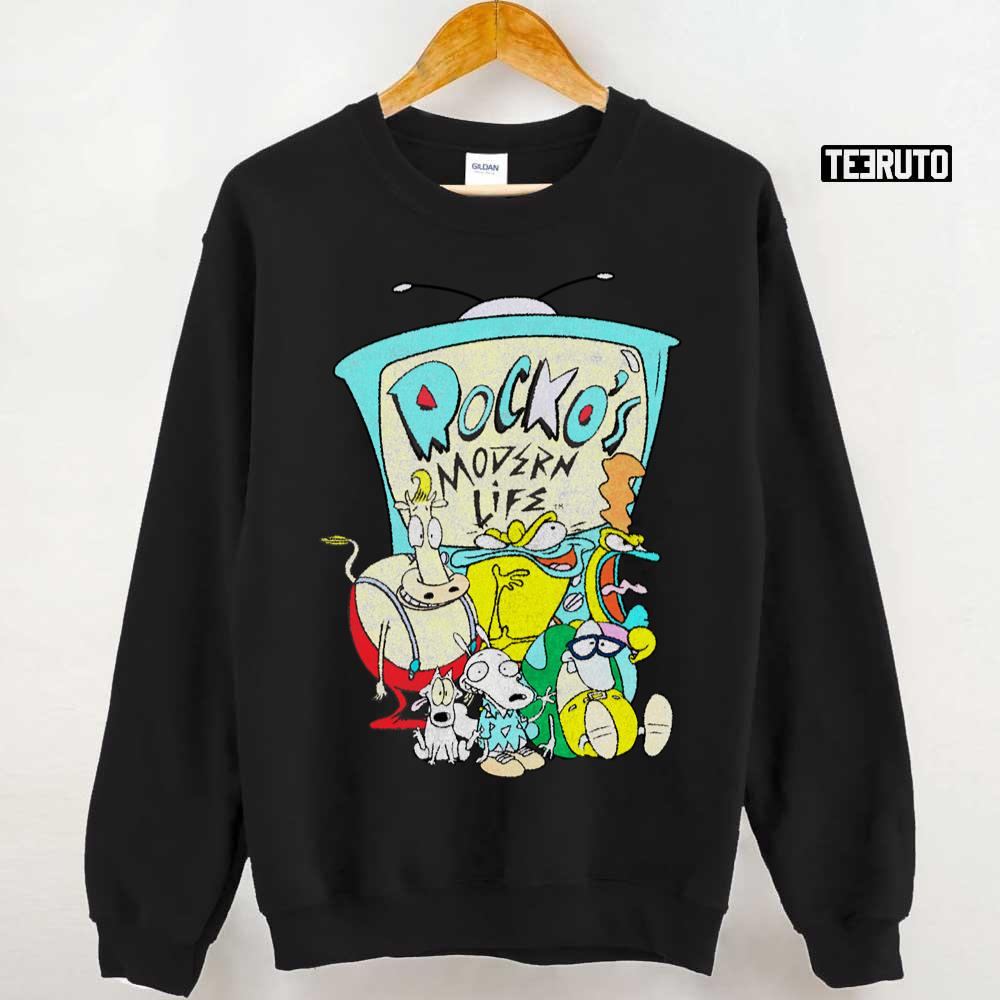 Awesome Rocko’s Modern Life T V With Characters Unisex Sweatshirt