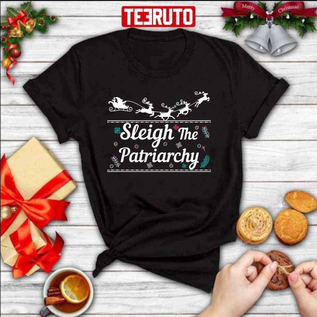 Awesome Sleigh The Patriarchy Design Unisex Sweatshirt