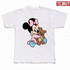 Baby Minnie Mouse And Her Teddy Bear Disney Unisex T-Shirt