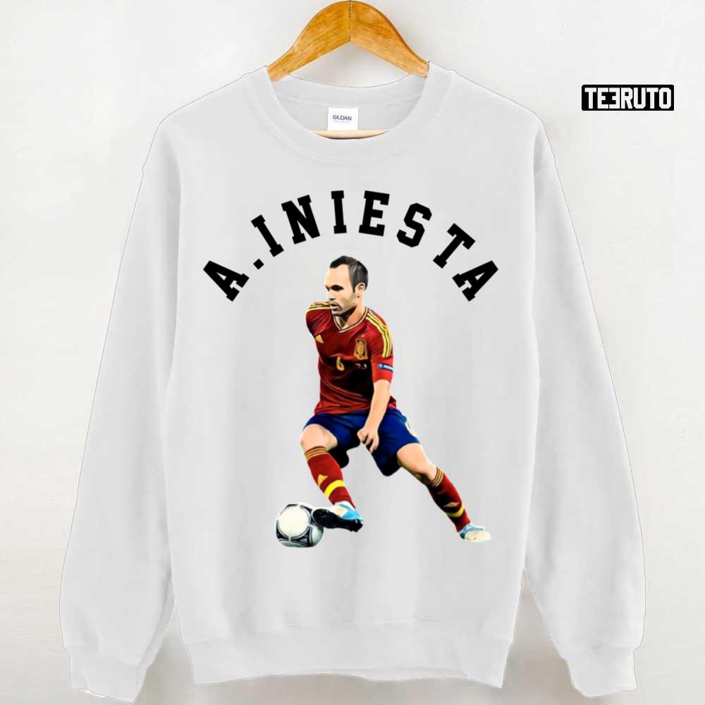 Ballon Or Dream Team Midfielder Andrés Iniesta Unisex Sweatshirt