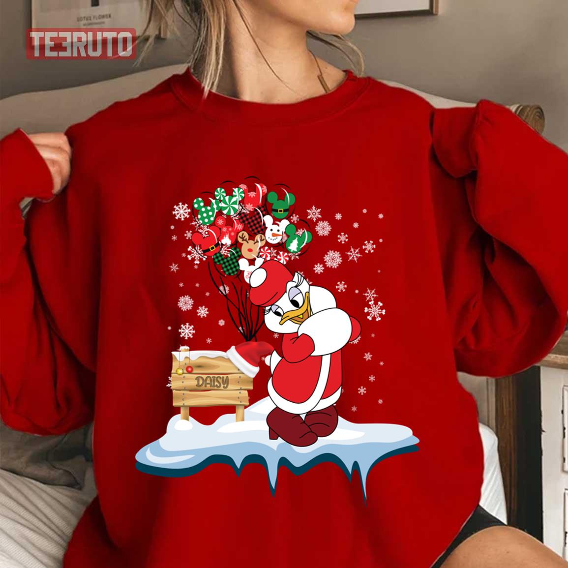 Balloons Christmas 2023 Vacation Merry Christmas Daisy Duck Unisex Sweatshirt