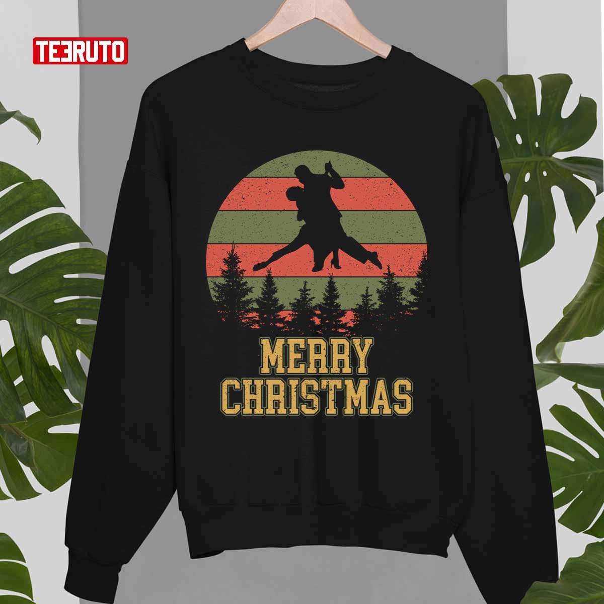 Ballroom Dancing Merry Christmas Xmas Tree Unisex Sweatshirt