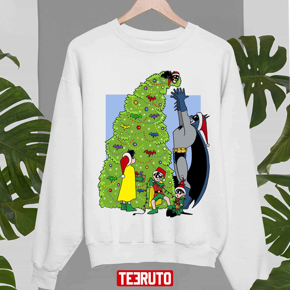 Batman Dc Comic Superhero Decorating Christmas Tree Unisex Sweatshirt