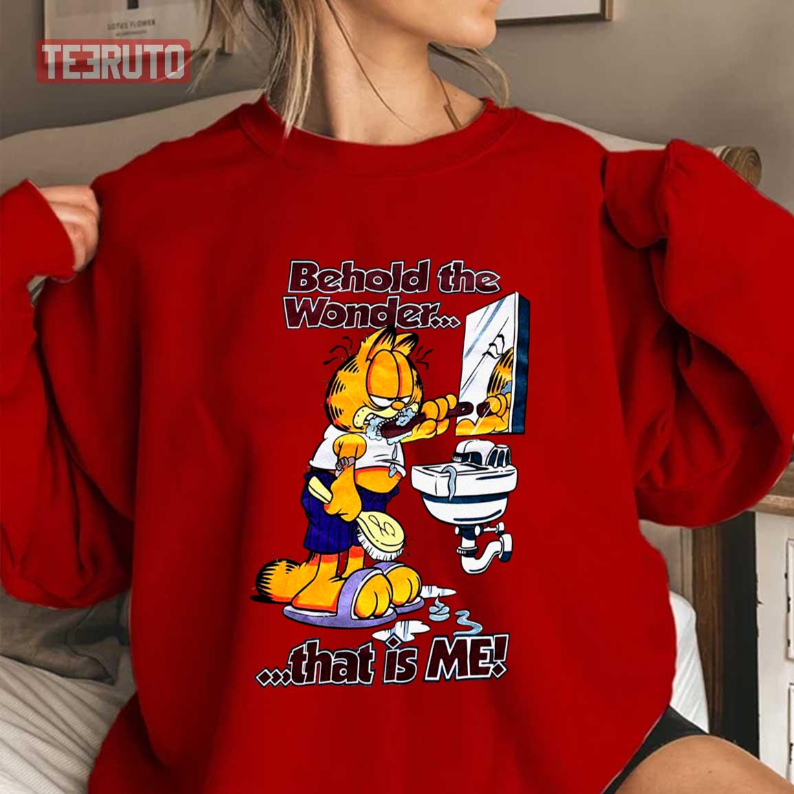 Behold The Wonder That Is Me 90s Garfield Unisex Sweatshirt