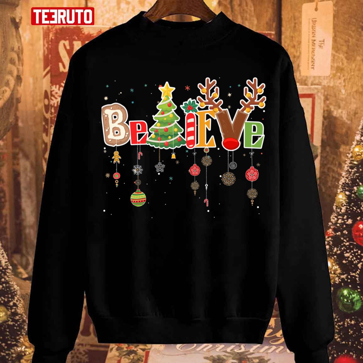 Believe In Santa Merry Christmas Buddy The Elf Unisex Sweatshirt