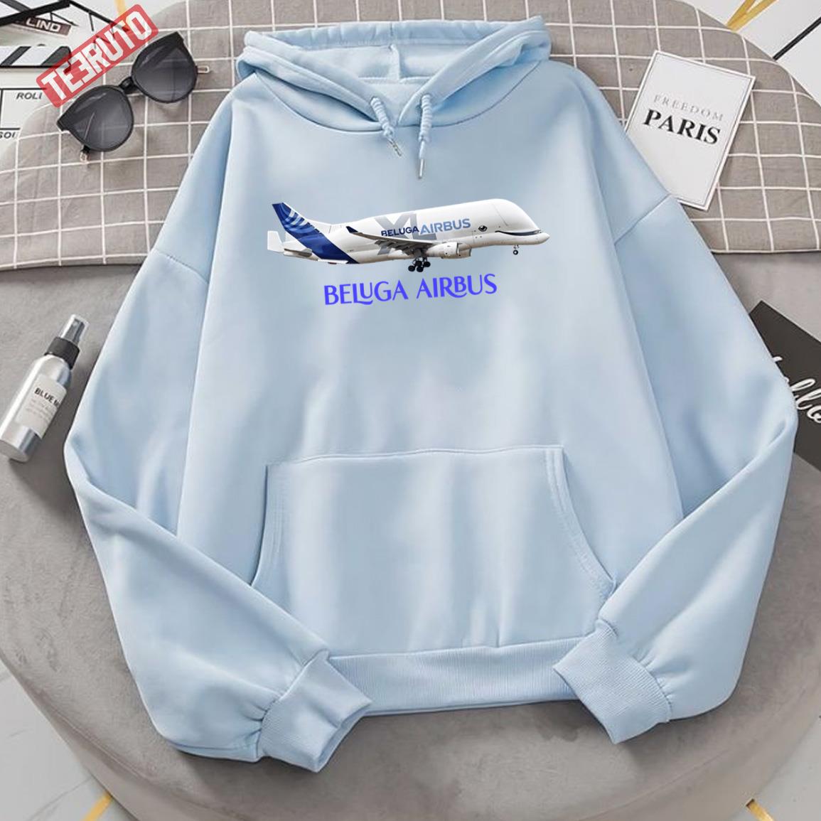 Beluga Airbus Airplane Unisex Hoodie