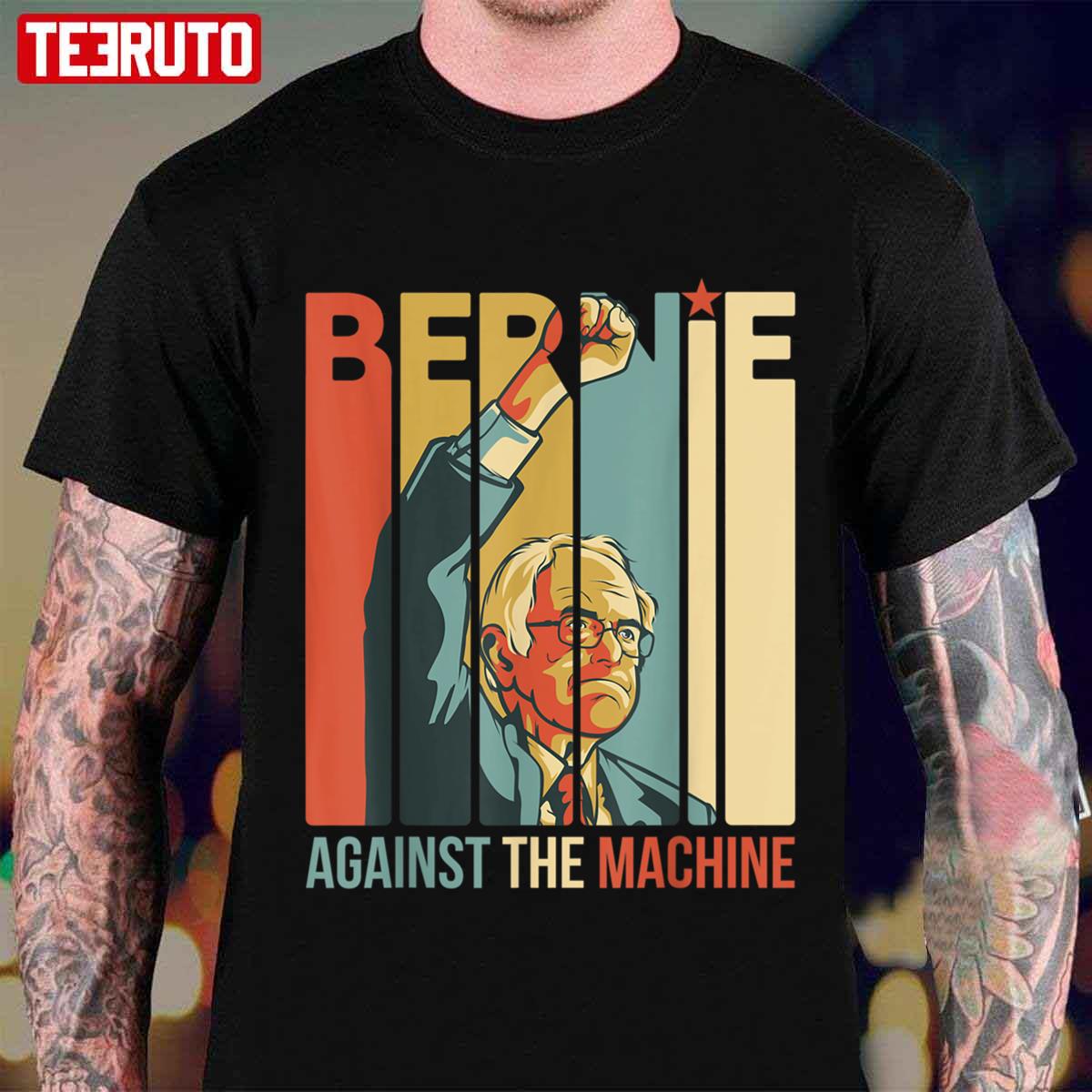 Bernie Sanders Against The Machine Bernie 2020 Vintage Retro Unisex T-Shirt