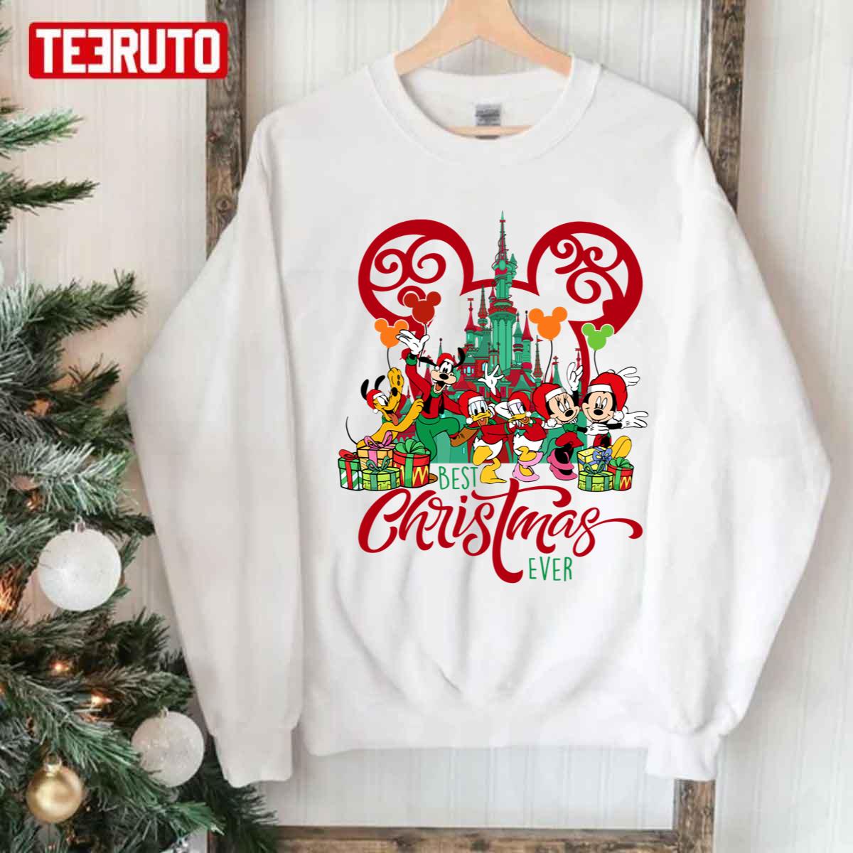 Best Christmas Ever Pluto Donald Mickey Assemble Unisex Sweatshirt