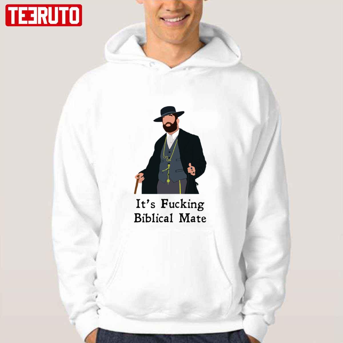 Biblical Black It’s Fucking Biblical Mate Peaky Blinders Unisex Hoodie