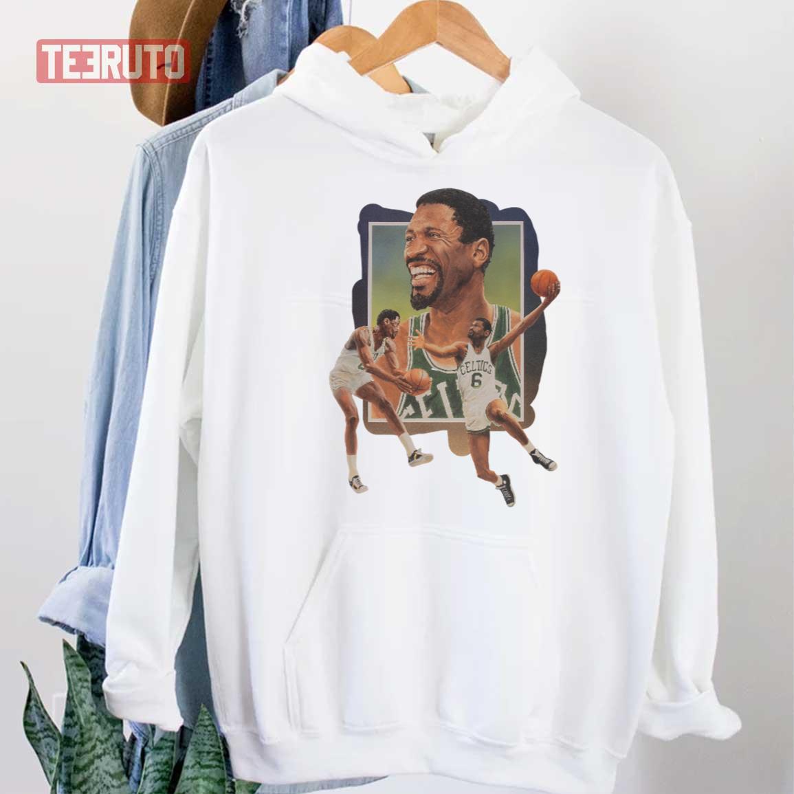 Bill Russell 8 Retro Basketball Player Unisex Hoodie