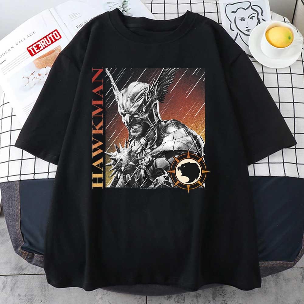 Black Adam Hawkman Side Portrait Vintage Retro Unisex T-shirt