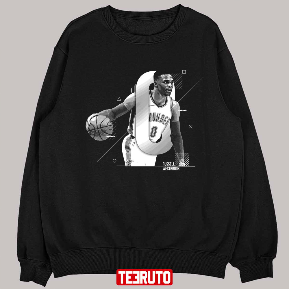 Black And White Design Russell Westbrook Basketball Unisex Sweatshirt ...