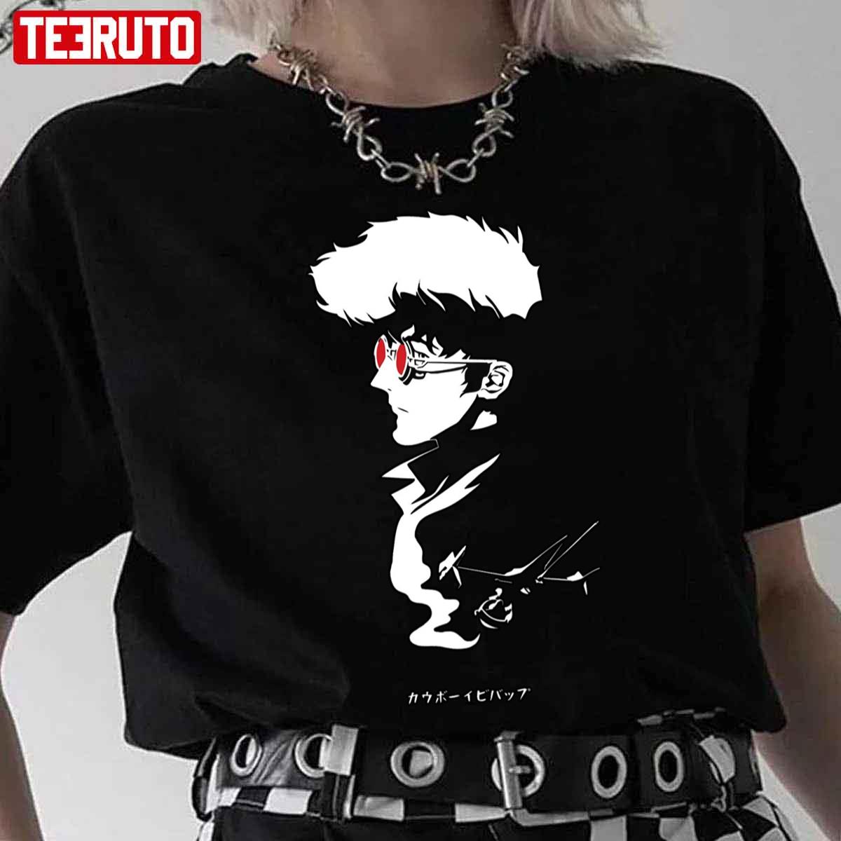 Black And White Design Spike Spiegel Cowboy Bebop Unisex T-Shirt