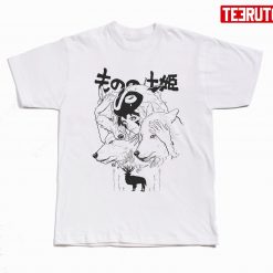 Black Design Princess Mononoke Anime Ghibli Unisex T-Shirt