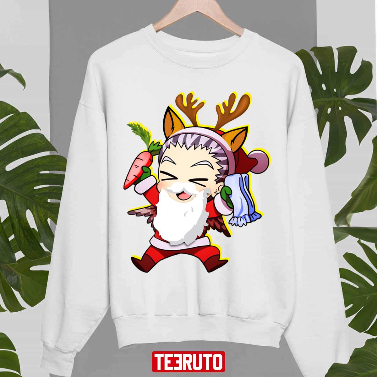 Bokuto Cute Chibi Haikyuu Christmas Reindeer Unisex Sweatshirt