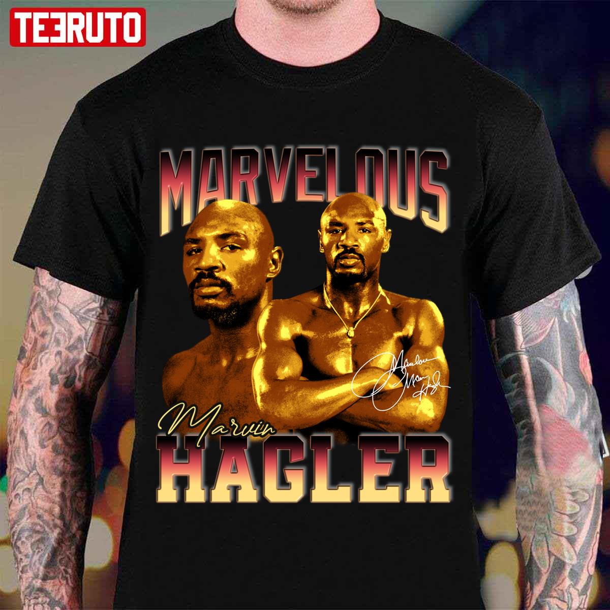 Boxing Legend Signature Vintage Retro 80s Marvelous Marvin Hagler Unisex T-Shirt