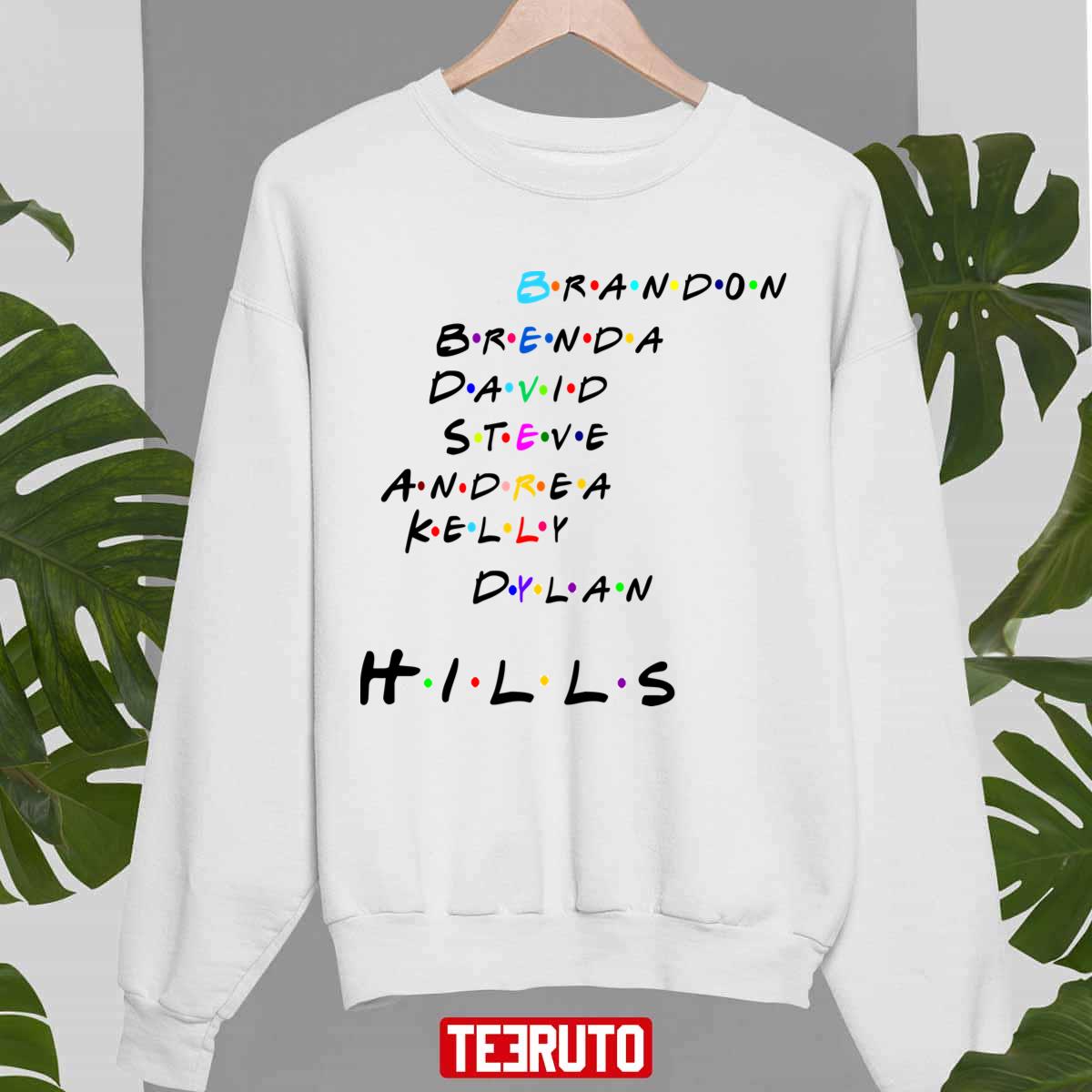 Brandon Brenda David Seve Andrea Kelly Dylan Friends Beverly Hills 90210 Unisex Sweatshirt