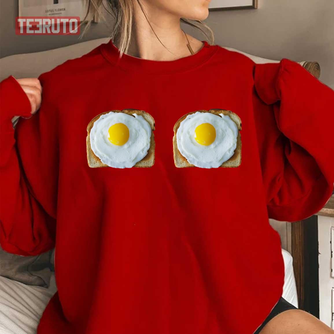 Breakfast In Bed Fried Eggs On Toast Food Funny Unisex Sweatshirt
