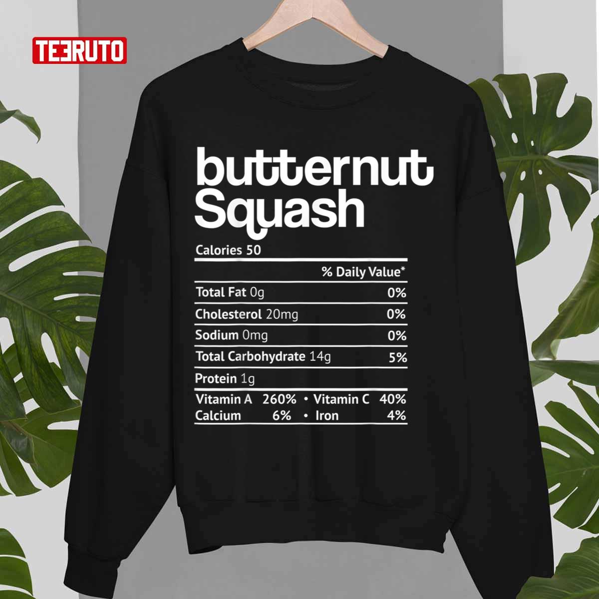 Butternut Squash Nutrition Facts Thanksgiving Christmas Unisex Sweatshirt