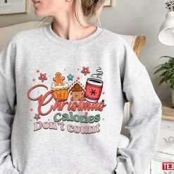 Calories Don’t Count Funny Christmas Artwork Unisex Sweatshirt
