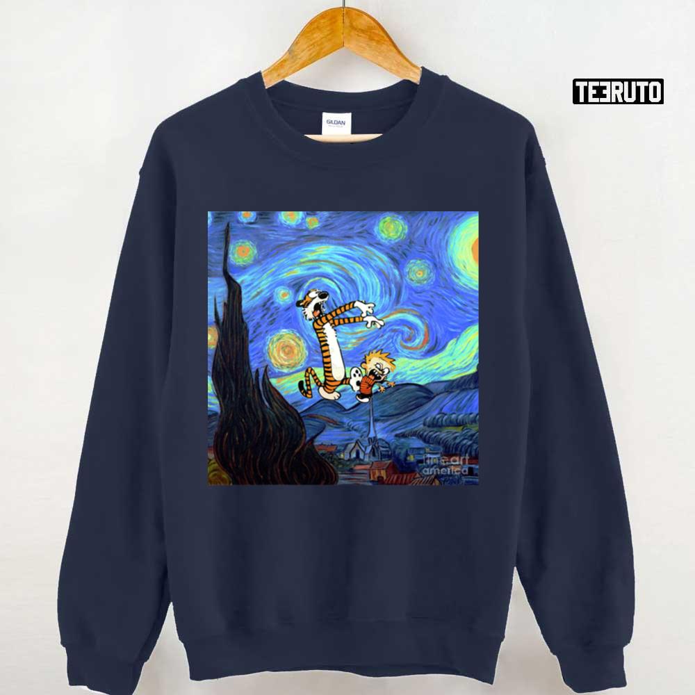 Calvin And Hobbes Starry NightUnisex Sweatshirt