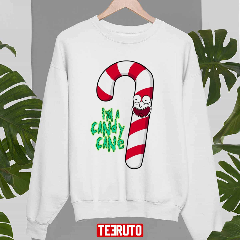 Candy Cane Rick And Morty Cartoon Christmas Unisex Sweatshirt