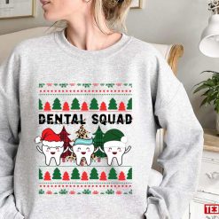 Career Dentist Christmas Dental Squad Funny Christmas Unisex Sweatshirt
