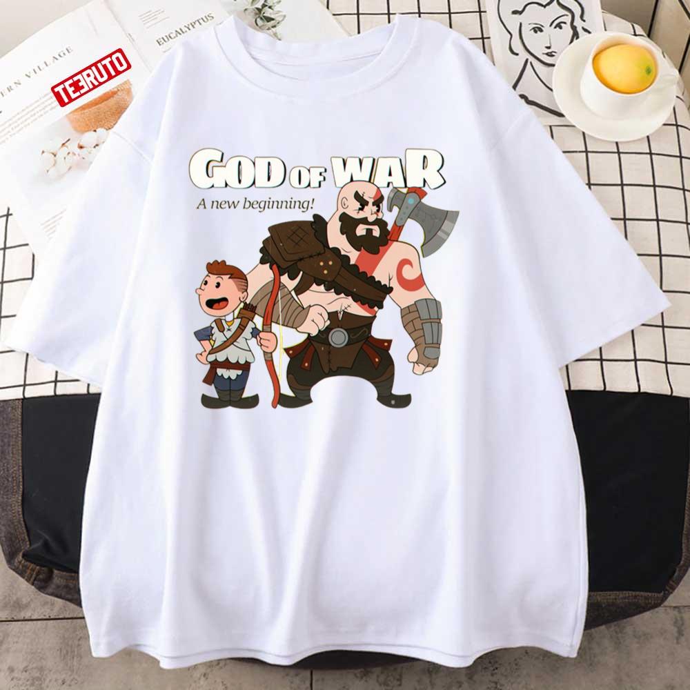 Cartoon Art Of God Of War Ragnarok A New Beginning Unisex T-shirt